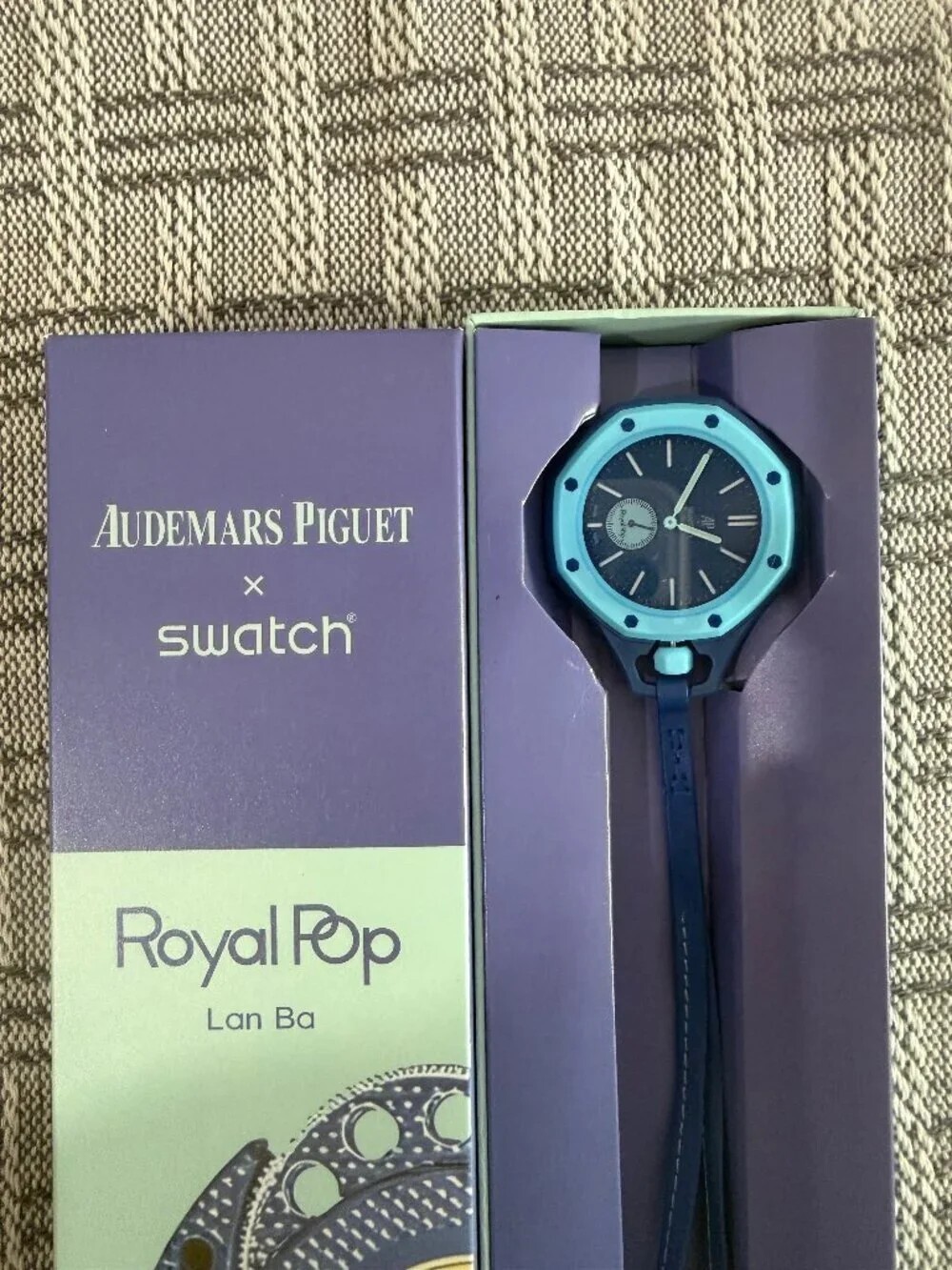Audemars Piguet x Swatch Royal Pop blue Pendant Watch LAN BA AP